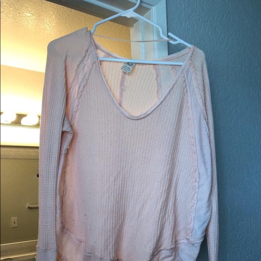 Pale pink we the free long sleeve